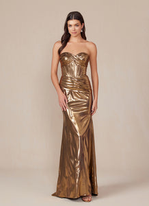Wholesale Prom Evening Gown Sexy Metallic Sheath Dress by LAXT1499