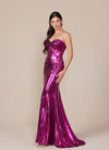 Load image into Gallery viewer, Wholesale Prom Evening Gown Sexy Metallic Sheath Dress by LAXT1499