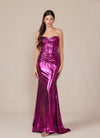 Load image into Gallery viewer, Wholesale Prom Evening Gown Sexy Metallic Sheath Dress by LAXT1499