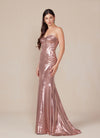 Load image into Gallery viewer, Wholesale Prom Evening Gown Sexy Metallic Sheath Dress by LAXT1499