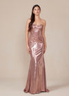 Load image into Gallery viewer, Wholesale Prom Evening Gown Sexy Metallic Sheath Dress by LAXT1499