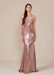 Wholesale Prom Evening Gown Sexy Metallic Sheath Dress by LAXT1499