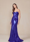 Load image into Gallery viewer, Wholesale Prom Evening Gown Sexy Metallic Sheath Dress by LAXT1499