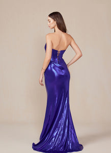 Wholesale Prom Evening Gown Sexy Metallic Sheath Dress by LAXT1499