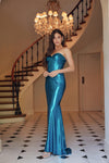 Load image into Gallery viewer, Wholesale Prom Evening Gown Sexy Metallic Sheath Dress by LAXT1499