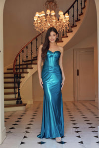 Wholesale Prom Evening Gown Sexy Metallic Sheath Dress by LAXT1499