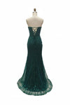 Load image into Gallery viewer, LAHTL3042C Wholesale Strapless Sweetheart Beaded Sequin Lace-Up Corset Back with High Slit - - Long Formal Dress LAH