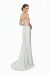 Load image into Gallery viewer, LAHTL3053L Wholesale Off-White Satin-Look Corset Wedding Dress with Cowl Neckline Lace-Up Back - - Wedding Dress LAH