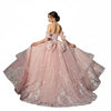 Load image into Gallery viewer, LAHTL3073C Wholesale Off-Shoulder Quinceañera Ball Gown Floral Appliqué Dress with Corset Back