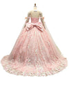 Load image into Gallery viewer, LAHTL3073C Wholesale Off-Shoulder Quinceañera Ball Gown Floral Appliqué Dress with Corset Back
