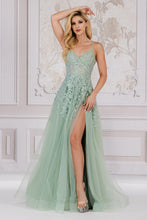 Load image into Gallery viewer, LA Merchandise LAATM1006 Corset Back Embroidery Pageant Gown