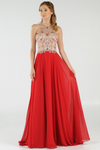 Load image into Gallery viewer, La Merchandise LAY7826 Long Detailed Halter Chiffon Formal Prom Dress