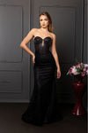 Load image into Gallery viewer, Wholesale Strapless Sequin Corset Evening Gown Formal Prom Dress By LA2195