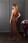 Load image into Gallery viewer, Wholesale Strapless Sequin Corset Evening Gown Formal Prom Dress By LA2195
