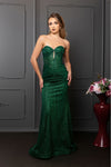 Load image into Gallery viewer, Wholesale Strapless Sequin Corset Evening Gown Formal Prom Dress By LA2195
