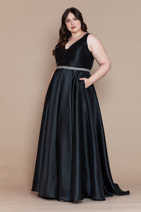 Plus Size Dresses With Corset - LAYW1108 - BLACK - LA Merchandise