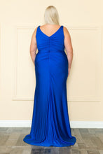 Load image into Gallery viewer, LA Merchandise LAYW1114 Plus Size Stretchy V-Neck Bridesmaids Dresses - - LA Merchandise