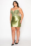 Load image into Gallery viewer, LAYW1176 Wholesale Satin Short Homecoming Dress with Floral Lace Corset Bodice Lace-Up Back
