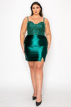 Load image into Gallery viewer, LAYW1178 Wholesale Sequin Corset Bodice Homecoming Dress with Satin Ruched Skirt Cocktail Dress - GREEN - Short Cocktail Dress LAY