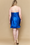 Load image into Gallery viewer, LAYW1190 Wholesale Strapless Corset Short Dress with Ruffle Hem Rhinestone Bodycon Cocktail Dress - - Short Cocktail Dress LAY