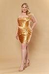 Load image into Gallery viewer, Wholesale Strapless Satin Twist-Front Corset Short Dress Lace-Up Back Cocktail Dress by LAYW1194 - - Short Cocktail Dresses LAY