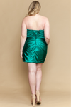 Load image into Gallery viewer, LAYW1206 Wholesale Strapless Satin-Look Short Dress with Pleated Crisscross Bodice &amp; Corset Back - - Short Cocktail Dress LAY
