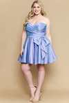 Load image into Gallery viewer, LAYW1214 Wholesale Strapless Sweetheart A-Line Short Homecoming Dress with Waist Bow &amp; Corset Back