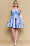 Load image into Gallery viewer, LAYW1214 Wholesale Strapless Sweetheart A-Line Short Homecoming Dress with Waist Bow &amp; Corset Back