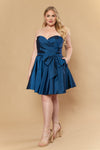Load image into Gallery viewer, LAYW1214 Wholesale Strapless Sweetheart A-Line Short Homecoming Dress with Waist Bow &amp; Corset Back