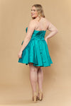 Load image into Gallery viewer, LAYW1214 Wholesale Strapless Sweetheart A-Line Short Homecoming Dress with Waist Bow &amp; Corset Back