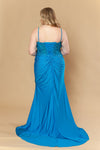 Cargar imagen en el visor de la galería, LAYW1242 Wholesale Fitted Sheer Corset Prom Dress with Lace Appliqué Rhinestones &amp; High Slit - - Long Prom Dress LAY
