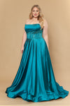 Cargar imagen en el visor de la galería, LAYW1244 Wholesale Strapless Satin A-Line Rhinestone Corset Prom Dress with Lace-Up Back - - Short Cocktail Dress LAY