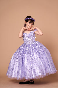 LA Merchandise LAZWB103 Off Shoulder 3D Floral Little Quince Dress - LILAC - LA Merchnadise