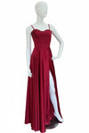 Load image into Gallery viewer, LAHTL3049L Wholesale Satin Corset Long Prom Dress Spaghetti Strap Formal Gown with Lace-Up Back - - Long Formal Dress LAH