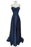 Load image into Gallery viewer, LAHTL3049L Wholesale Satin Corset Long Prom Dress Spaghetti Strap Formal Gown with Lace-Up Back - - Long Formal Dress LAH