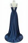 Load image into Gallery viewer, LAHTL3049L Wholesale Satin Corset Long Prom Dress Spaghetti Strap Formal Gown with Lace-Up Back - - Long Formal Dress LAH