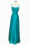 Load image into Gallery viewer, LAHTL3049L Wholesale Satin Corset Long Prom Dress Spaghetti Strap Formal Gown with Lace-Up Back - - Long Formal Dress LAH