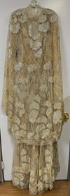 Load image into Gallery viewer, Terani Couture 251M4326 Clearance Light-Gold Size 6 Wholesale Long Sleeve Cape Mother of the Bride Dress - - Dress Terani Couture