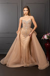 Load image into Gallery viewer, LA8257 Wholesale Strapless Sweetheart Beaded Sheath Evening Gown with Dramatic Tulle Overskirt - - Long Prom Dress LA Merchandise