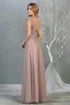 Load image into Gallery viewer, La Merchandise LA1799 Plus Size V-Neck Embroidered A-line Formal Gown - - LA Merchandise