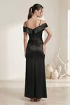 Load image into Gallery viewer, LAF3130 Wholesale Off-Shoulder Sweetheart Neckline Satin Evening Gown with Thigh-High Slit