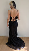 Load image into Gallery viewer, LA Merchandise LA2054 V-Neck Illusion Glitter Mermaid Pageant Dress - - Dress LA Merchandise