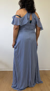 Load image into Gallery viewer, La Merchandise LA1732 Cold Shoulder Simple Chiffon Bridesmaids Dress - - Dress LA Merchandise
