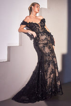 Load image into Gallery viewer, LA Merchandise LARC2164 3D Off Shoulder Special Occasion Gown
