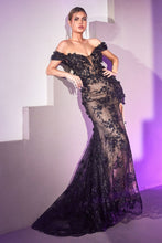 Load image into Gallery viewer, LA Merchandise LARC2164 3D Off Shoulder Special Occasion Gown