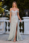 Load image into Gallery viewer, LA Merchandise LAR0203 Off-Shoulder Sequin High Slit MOB Evening Gown