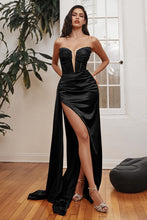 Load image into Gallery viewer, LA Merchandise LARCD269 Strapless Corset Satin Evening Prom Dress