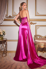 Load image into Gallery viewer, LA Merchandise LARCD269 Strapless Corset Satin Evening Prom Dress