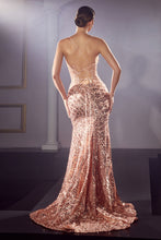 Load image into Gallery viewer, LA Merchandise LAR421 Spaghetti Strap Fitted Sequin Dress High Slit - - Dress LA Merchandise