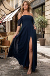 Load image into Gallery viewer, Long Formal Bridesmaid Chiffon Evening Gown By LA Merchandise LAV3454